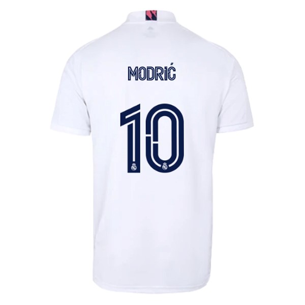 Maillot Football Real Madrid Domicile NO.10 Modric 2020-21 Blanc